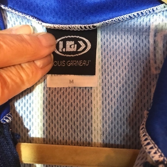 Bicycling Jersey Blue and Lime Green - Picture 5 of 8